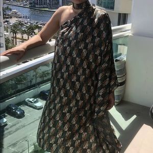 Adriana Degreas Runway Silk Dress NWT $1300